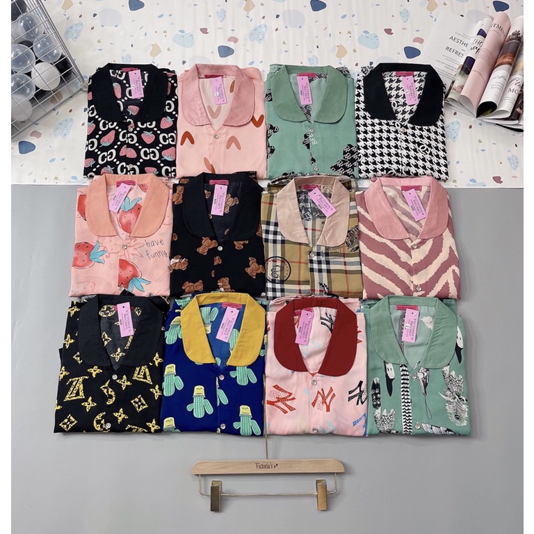 Đồ bộ mặc nhà 🎗️Pijama lửng🎗️ chất lụa mềm mịn, mát, không nhăn 💯Ảnh thật | BigBuy360 - bigbuy360.vn