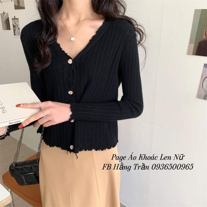 Áo khoác len lửng chất mịn bèo.