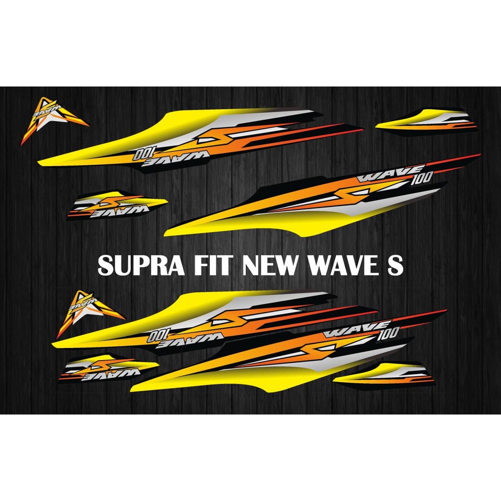 Sticker Dán Trang Trí Xe Hơi X / Supra Fit 2006 Wave S Chất Lượng Cao