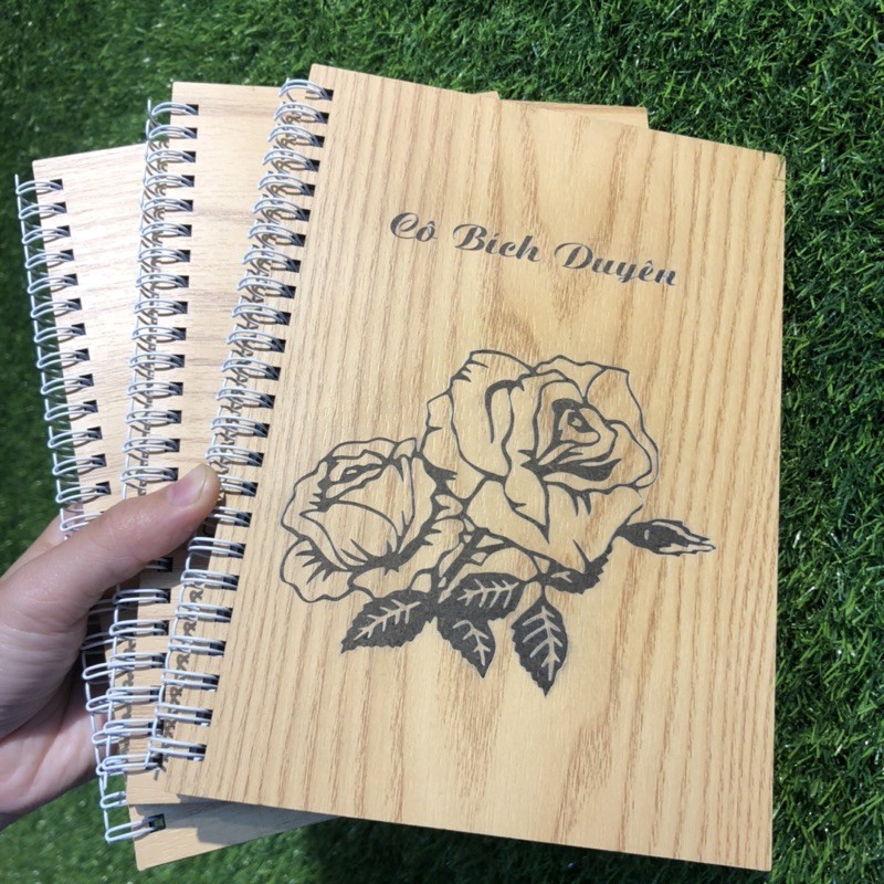 Sổ tay gỗ khắc theo yêu cầu
