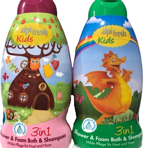 Sữa tắm gội trẻ em Alpi fresh Kids 3in1 chai 500ml, sản xuất tại Đức