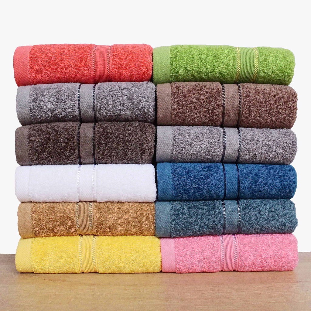 Khăn gội đầu, lau đầu cotton mềm mại thấm hút nước tốt không phai màu, kt 35x80cm