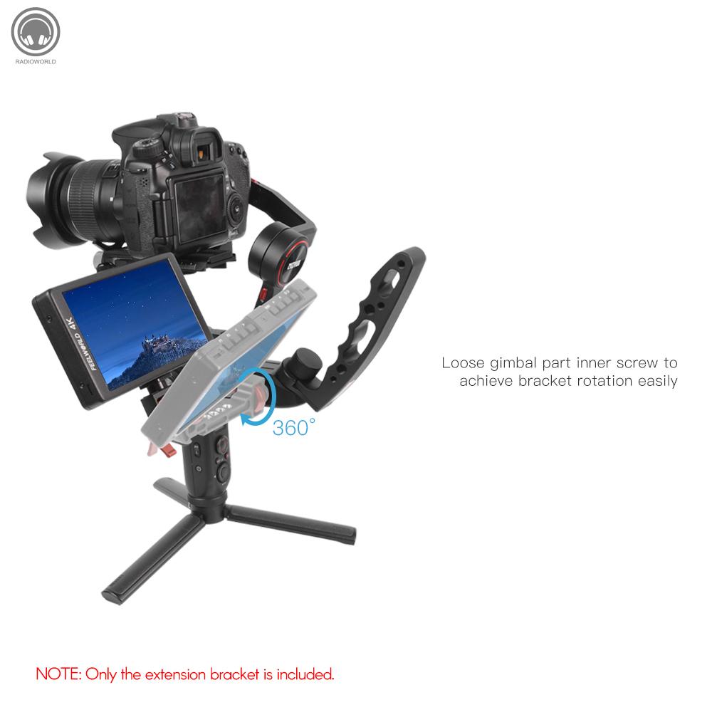 R DF DIGITALFOTO GROOT II Gimbal Stabilizer Rotatable Extension Bracket with 1/4 Inch Screw Cold Shoe Mount Phone Clamp for Mounting Monitor Microphone LED light Smartphone Compatible with Ronin S/SC zhiyun Weebill S/Lab/Crane 3S/Crane 2S