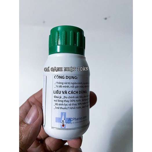 COPPER NGỪA CẠ MÌNH, NỔI GÂN MÁU, LIẾC MÌNH, TUỘT NHỚT, PHÒNG NHẢY KHỎI HỒ, NẮM ĐÁY, LỜ ĐỜ CHO BỂ CÁ KOI ACPHARNO 50ML