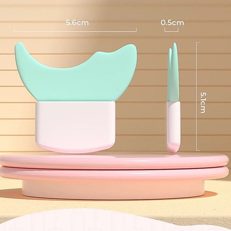 Khuôn Kẻ Mắt/Mascara Nhiều Màu Silicone Sáng Tạo Nhỏ Gọn Tiện Dụng