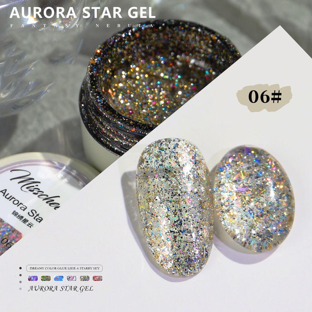 OCEANMAP Lọ Nước Sơn Móng Tay Kim Tuyến Lấp Lánh Nhiều Màu Độc Đáo