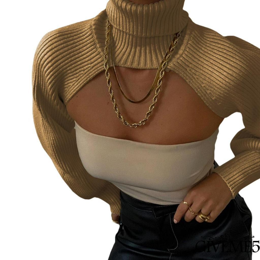 Áo Len Nữ Dài Tay Cổ Cao Thời Trang