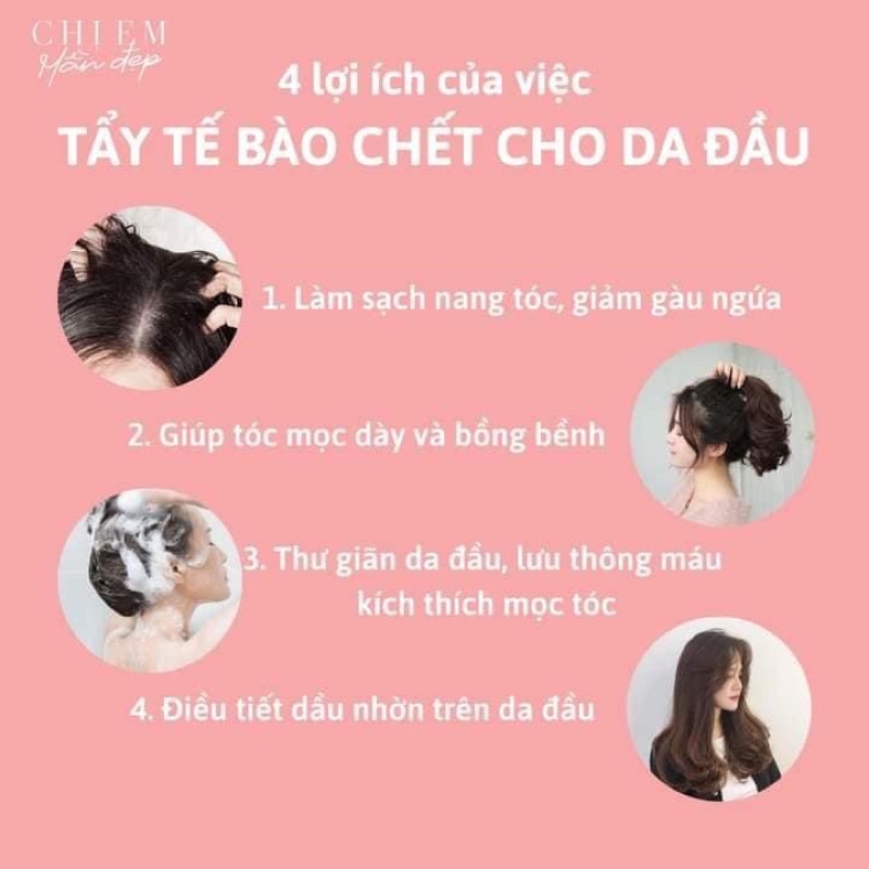 Tẩy da chết cho da đầu cafe mimi nội địa Nga 330gr