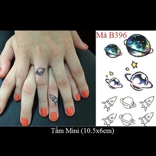 Xăm dán Tattoo đĩa bay B396