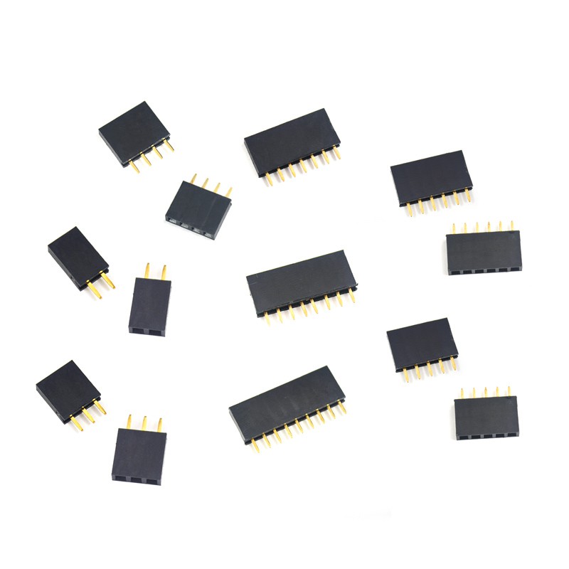 Set 10 đầu kết nối PCB 2.54mm 1x 2P 3 4 6 10 12 14 16 20 40Pin