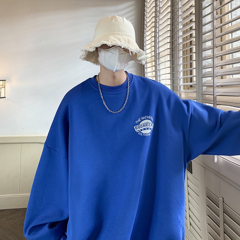 Áo sweater AOKANG cổ tròn dáng rộng size lớn cơ bản thời trang xuân thu dành cho nam