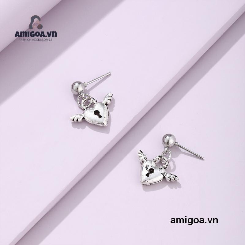 ✨✨1 Cặp Khuyên Tai Hình Chìa Khóa Trái Tim Xinh Xắn Cho Nữ