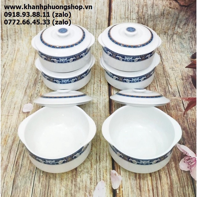 Thố yến sứ Minh Long - thố yến sứ trắng minh long