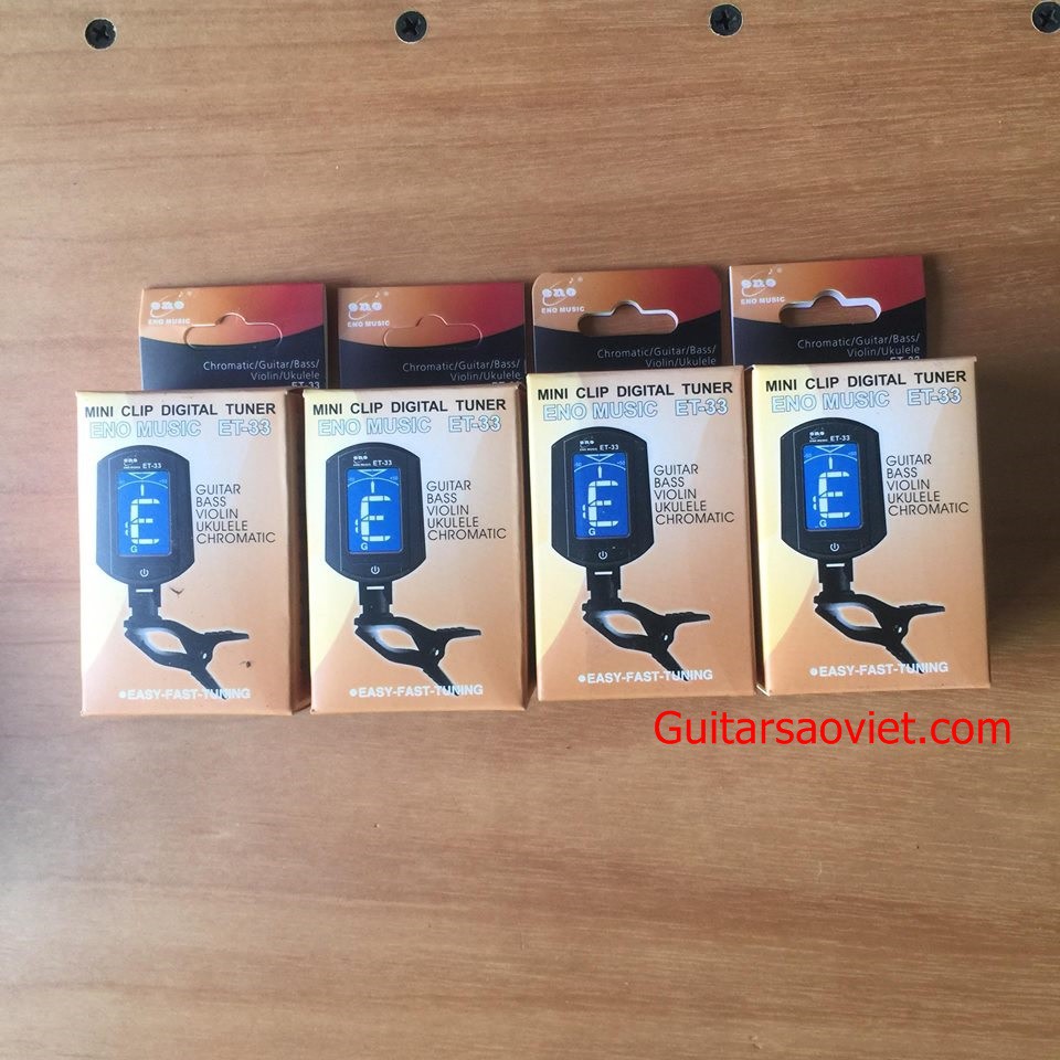 Tuner máy chỉnh dây đàn guitar, ukulele ,violin ,guitar bass ,đàn tranh ET-33