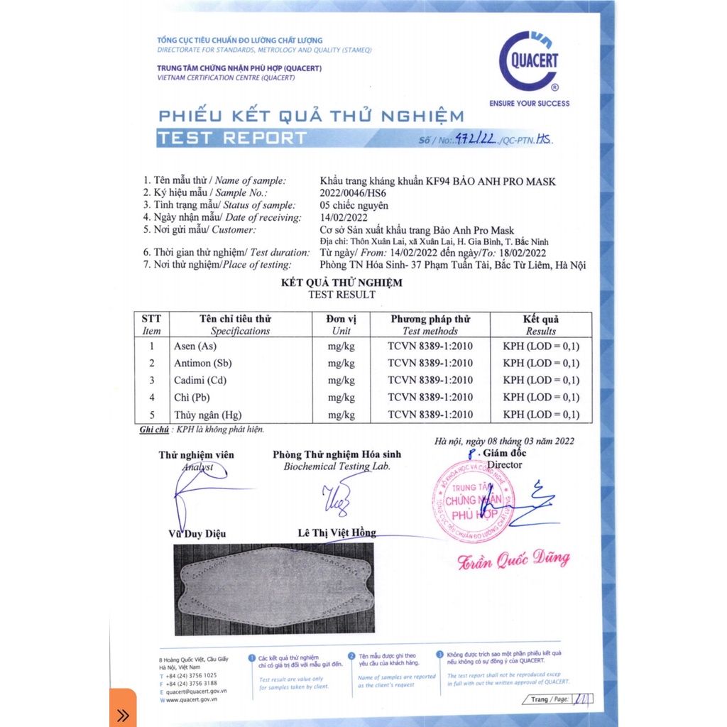 [Sỉ 1 thùng 300 cái] Khẩu trang kf94 hàn quốc Bảo Anh chính hãng, 4 lớp kháng khuẩn, kháng bụi mịn, công nghệ Hàn Quốc