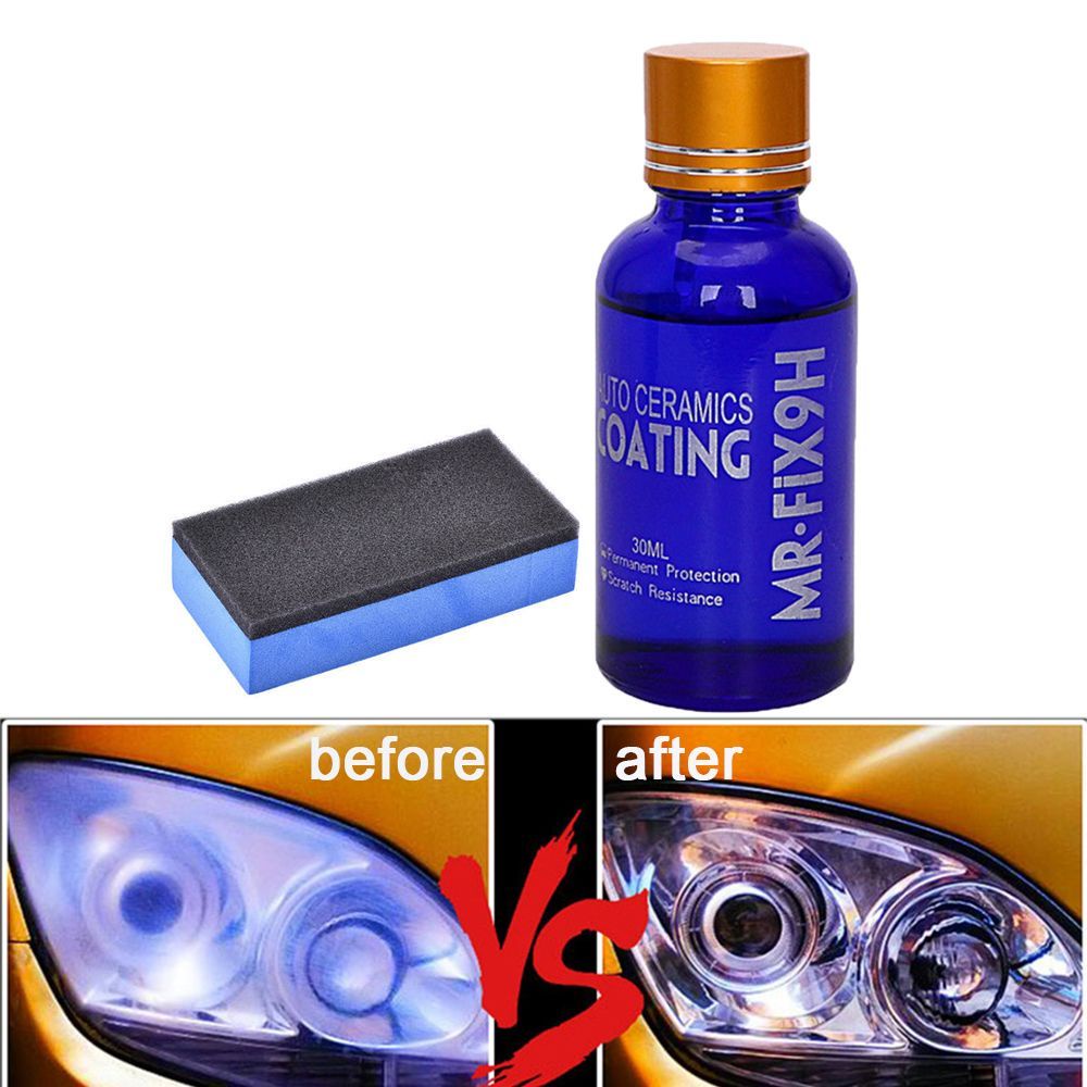Aaron1 Bộ Dung Dịch Đánh Bóng Đèn Pha Ô Tô Nano Chống Trầy Xước Siêu Bền 9h 30ml Nhiều Màu