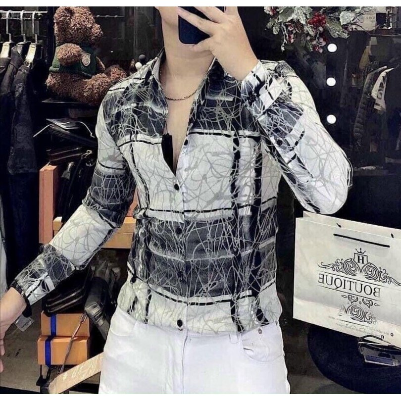 [SIÊU PHẨM]💥Áo sơ mi nam dài tay ❤️FREESHIP❤️ áo sơ mi kiểu hàn quốc họa tiết đẹp chất lụa thời trang cao cấp | BigBuy360 - bigbuy360.vn