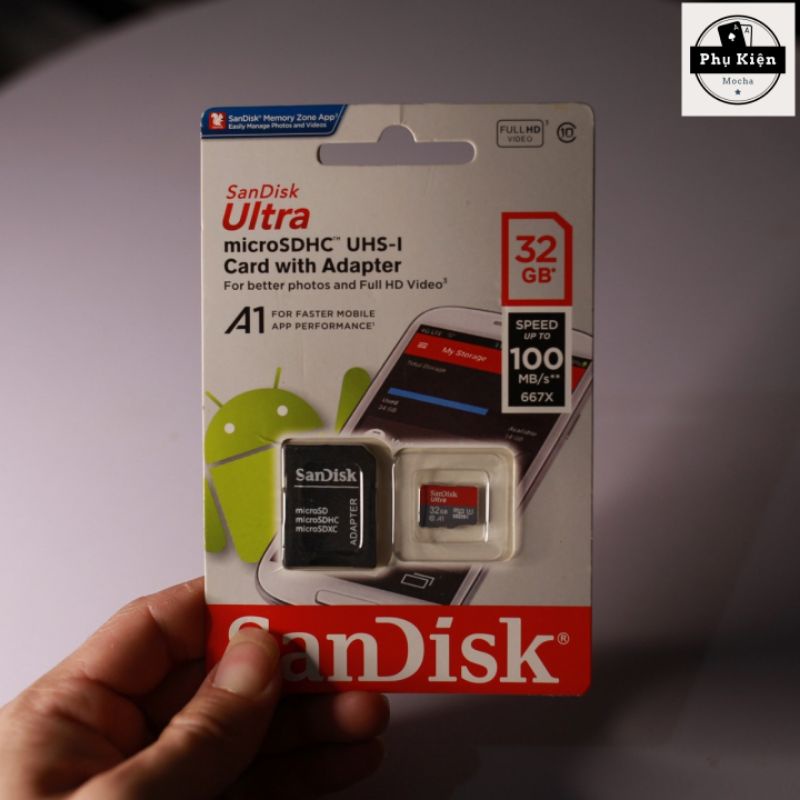 Thẻ Nhớ Sandisk Ultra 32GB Tốc Độ Cao 100Mb/s.