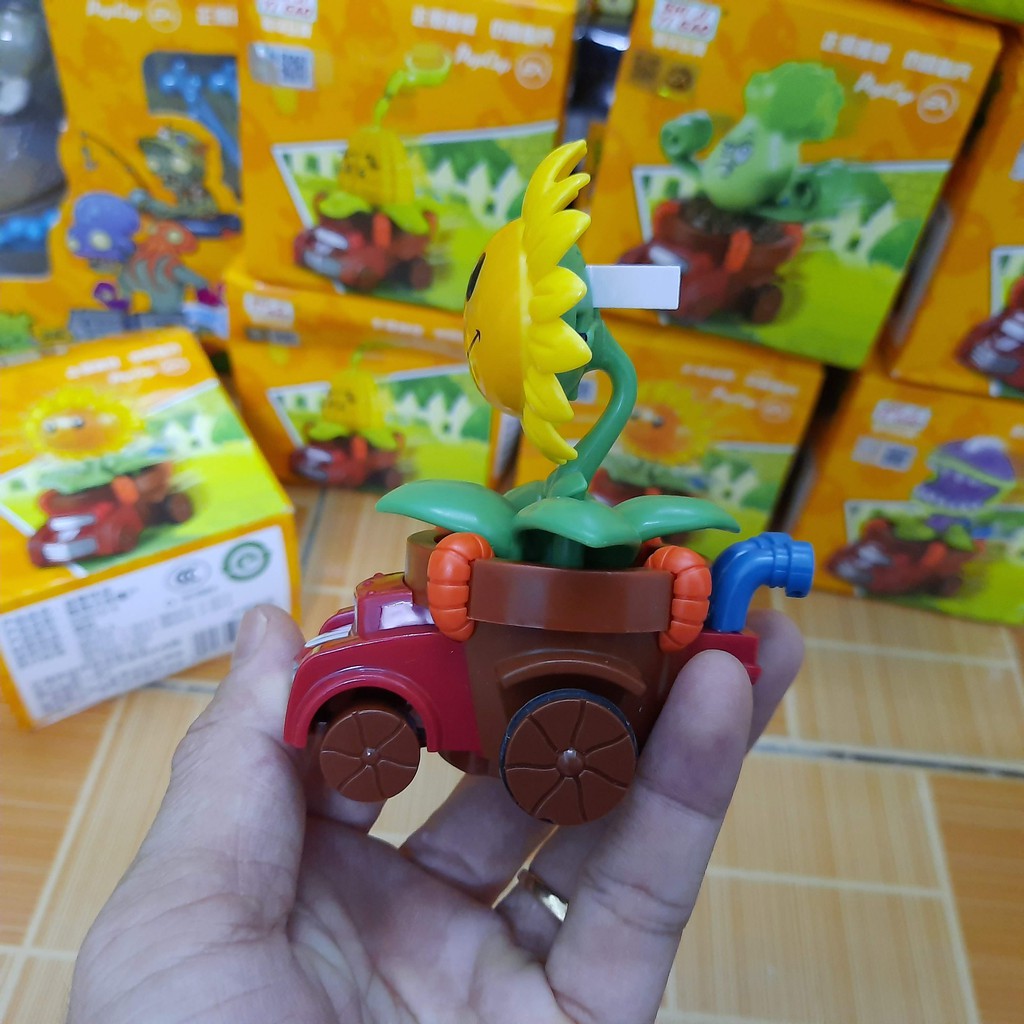 Đồ chơi Plants Vs Zombies mô hình xe hoa mặt trời đồ chơi trẻ em