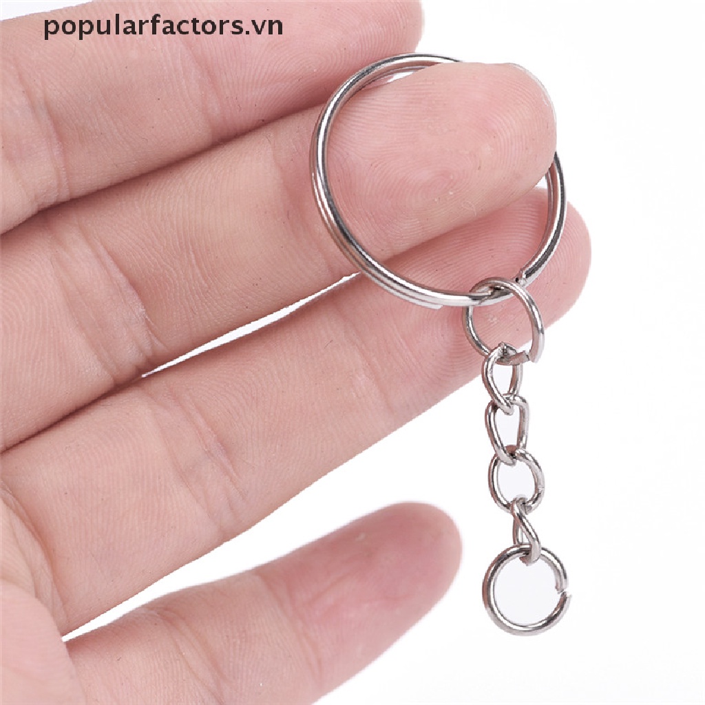 Set 50 Vòng Bạc Bóng 25mm Dùng Làm Móc Khóa DIY