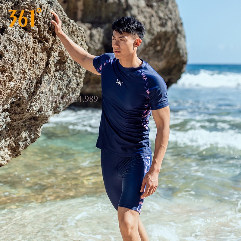 Bộ quần áo bơi nam QB.07 thương hiệu 361 chất thun cao cấp, vừa vặn đẹp cho anh em chơi biển