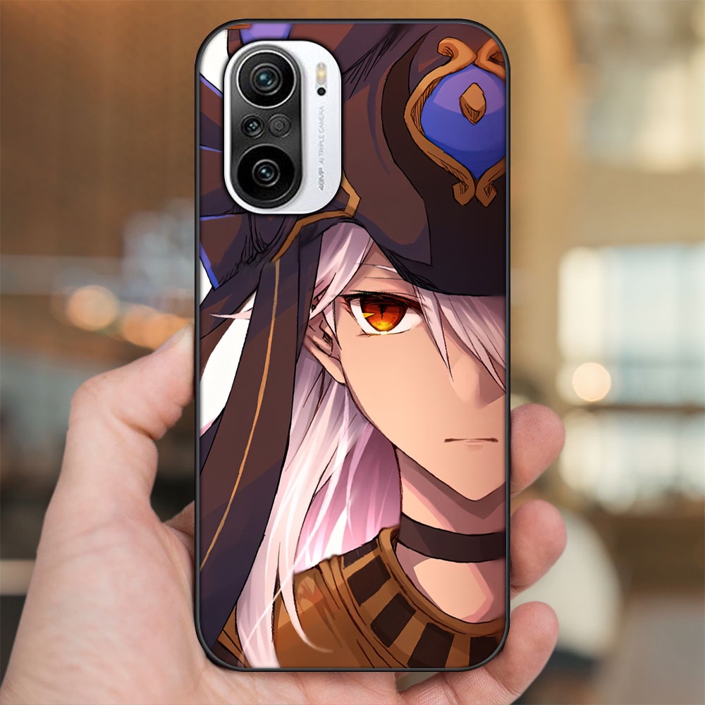 Ốp lưng Xiaomi K40 viền đen in hình Cyno Genshin Impact
