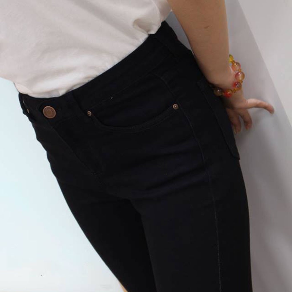 Combo Quần Jean Đen Trơn Rách Gối