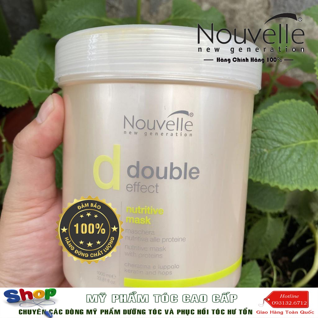 [Nouvell-chính hãng] Dầu hấp ủ Keratin dược thảo phục hồi tóc hư Nouvelle Generation Double Effect Nutritive mask 1000ml