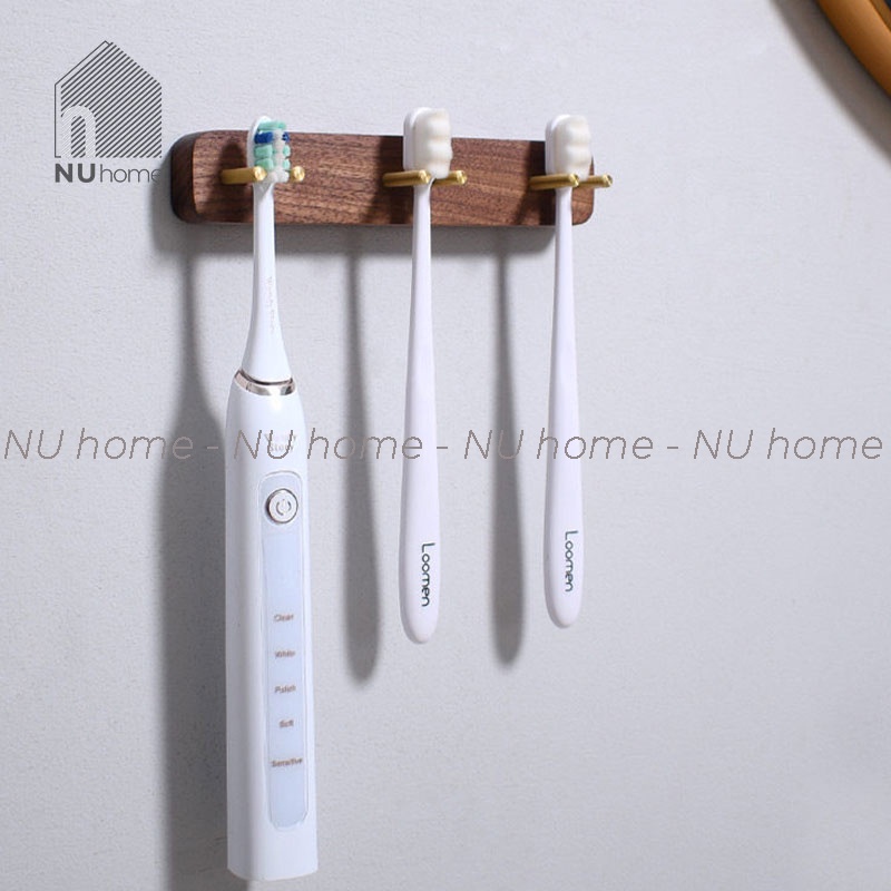 nuhome.vn | Giá treo bàn chải đánh răng - Ruda, được thiết kế đơn giản tiện dụng bằng chất liệu gỗ tự nhiên cao cấp