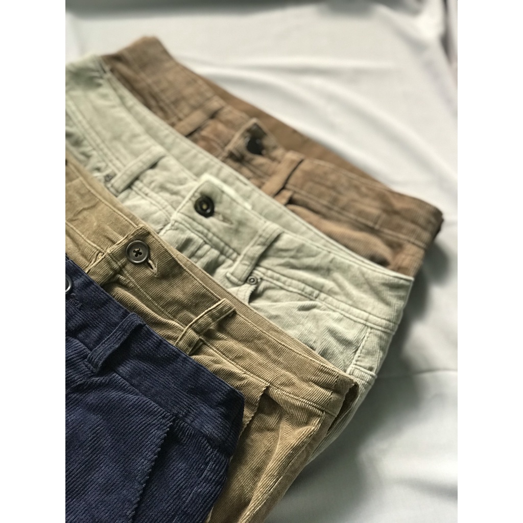 Quần 2hand giá rẻ, quần nhung tăm secondhand unisex. Được chọn màu và size RANDOM mẫu