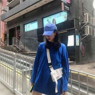 Thun trơn form rộng basic tay dài