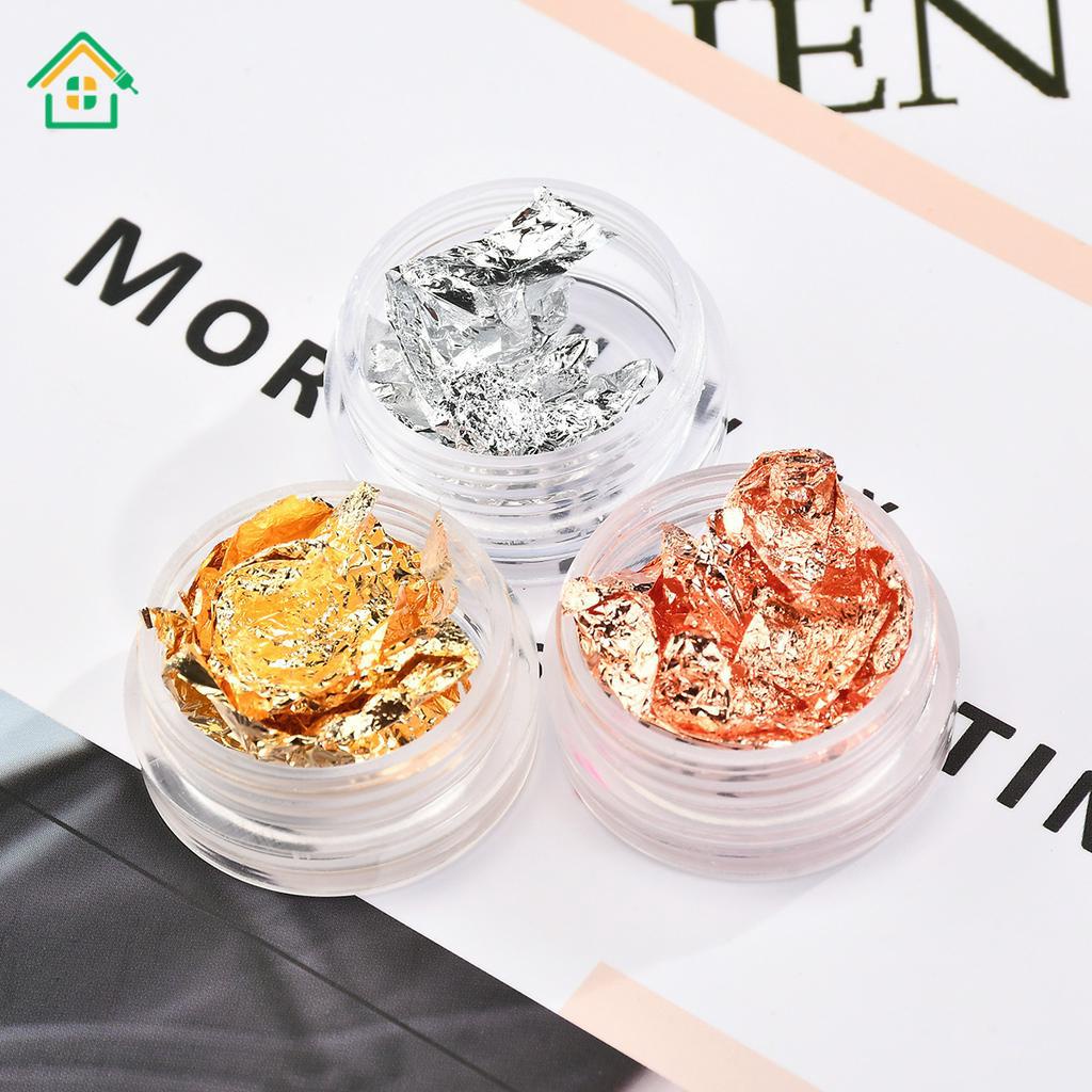 Giấy Foil Vàng / Bạc Siêu Mỏng Dán Trang Trí Móng Tay