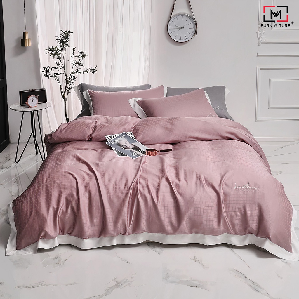Bộ Chăn Drap Tencel 80s cao cấp thương hiệu MW FURNITURE - Nội thất phòng ngủ