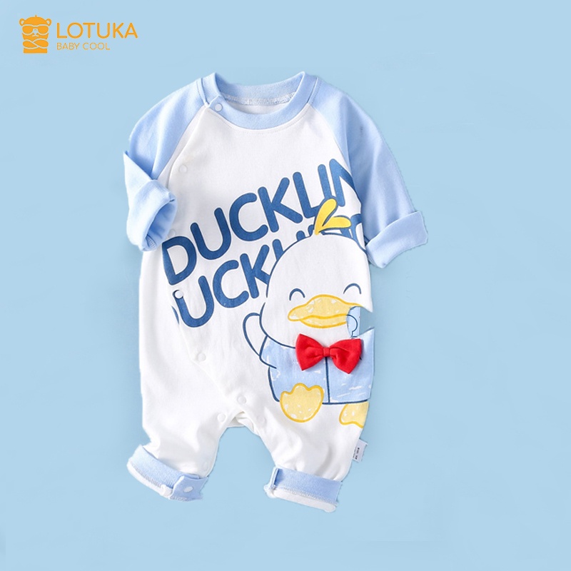 Body Dài Tay LOTUKA Cho Bé Áo Liền Thân Sơ Sinh Chất Cotton Mềm Mịn 3-12kg