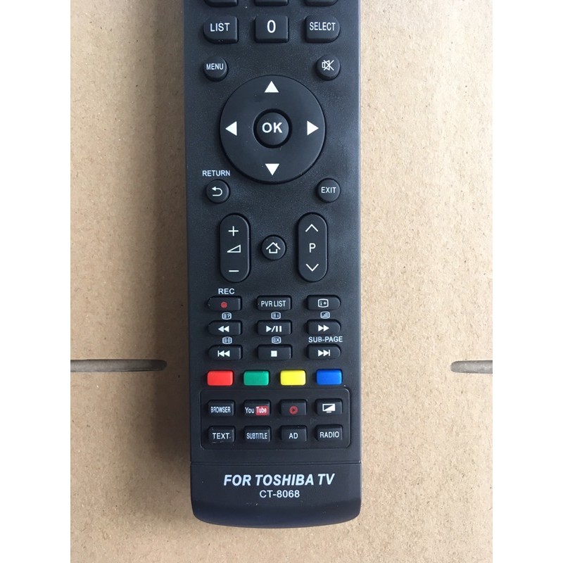 REMOTE ĐIỀU KHIỂN TỪ XA TIVI TOSHIBA CT-8068 SMART INTERNET -TẶNG KÈM PIN - ĐIỀU KHIỂN TIVI TOSHIBA CT 8068