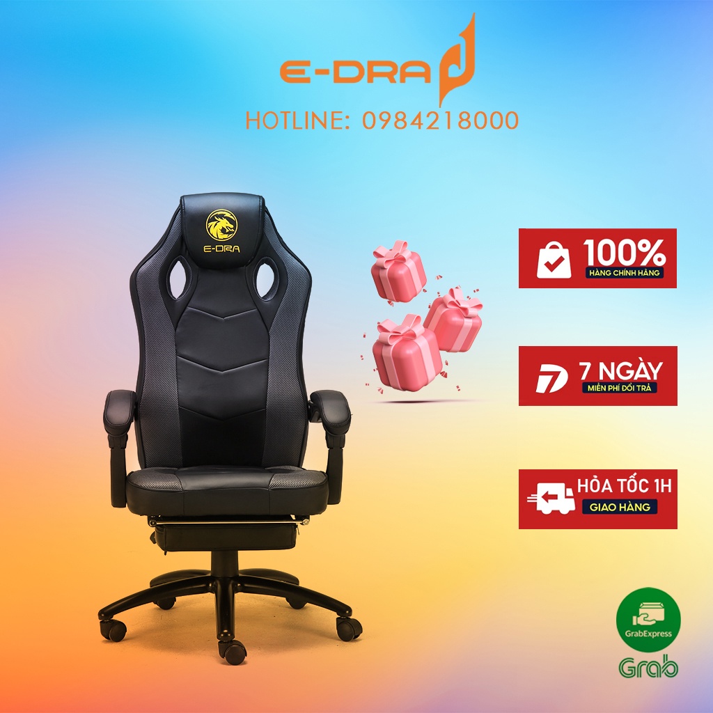 Ghế Gaming E-Dra Jupiter M EGC204 V2 - Phiên bản nâng cấp mới với chân thép và lưng ghế cao - B