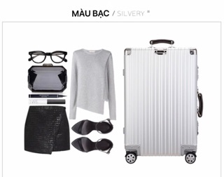 (MẪU MỚI 2024) VALI FULL NHÔM TAY DA SIÊU ĐẲNG CẤP (SIZE 24)