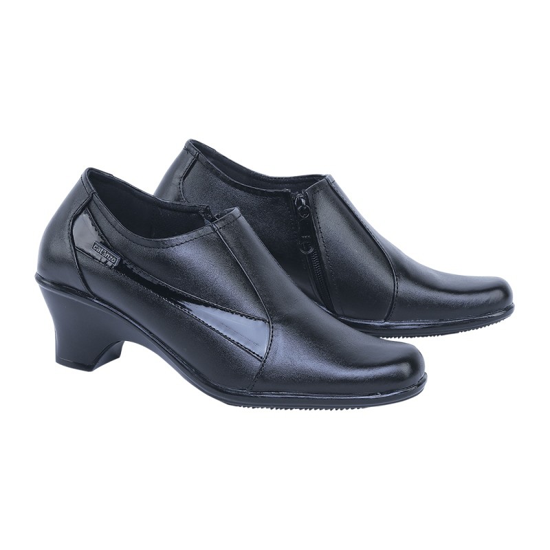 Giày cao gót 5cm bằng da màu đen Cz-025 thời trang cho nữ