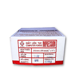 Giấy in liên tục 3 liên a4, chia 2