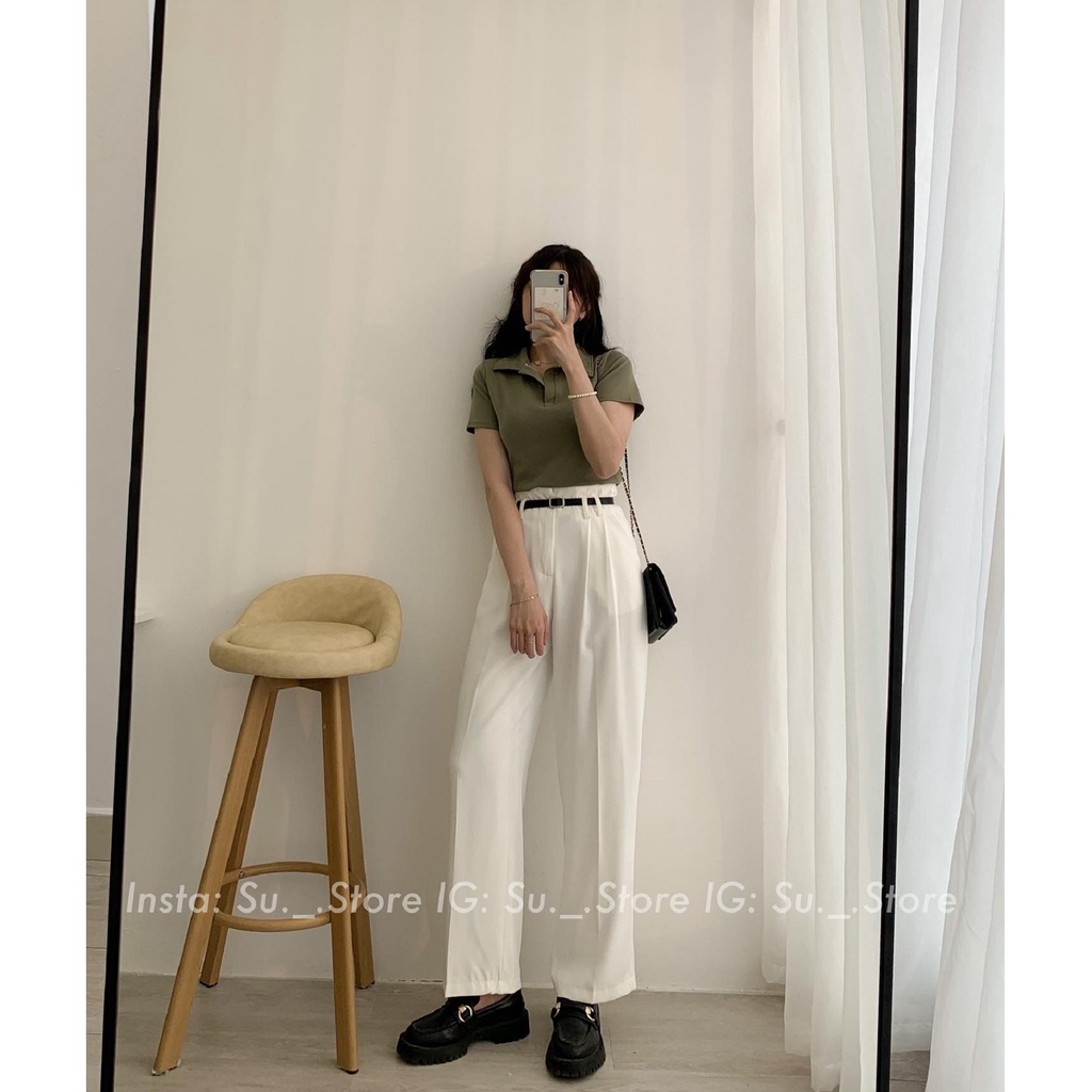 Quần culottes vải kèm đai Q418 SUSTORE