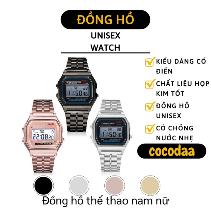 Đồng Hồ Điện Tử Thời Trang Nam Nữ Dây Hợp Kim WR Vô Cùng Trẻ Trung, Cá Tính 8049 [FREESHIP]
