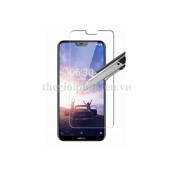 Tấm dán kính cường lực Nokia 6.1 Plus chống vỡ, chống xước hiệu Glass