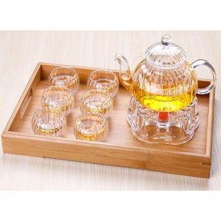 Bộ ấm chén pha trà thủy tinh Zeno SKT10