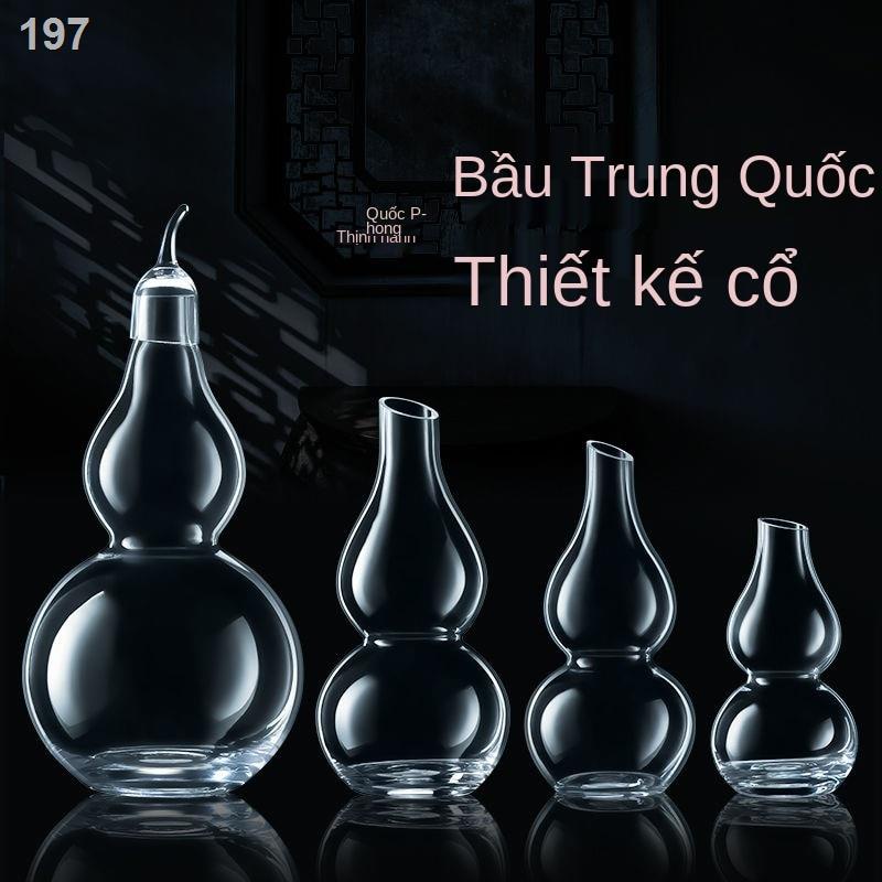 【hàng mới】Sáng tạo phong cách Trung Quốc bầu rượu bình vang trắng pha lê thủy tinh nhà đỏ tách linh kèn