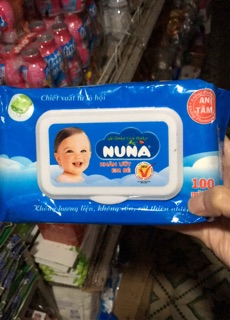 Khăn Ướt Nuna Bịch 100 tờ