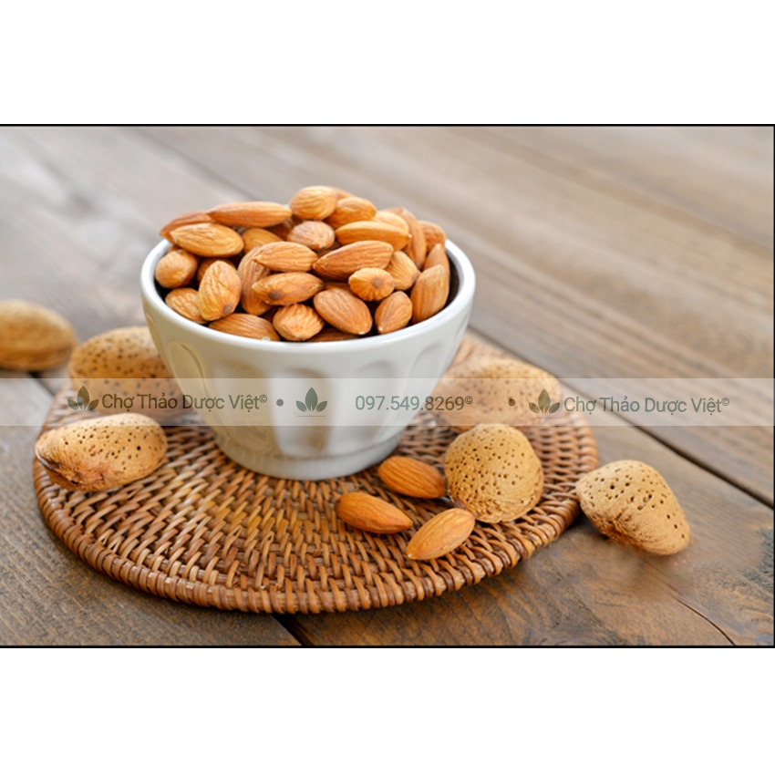 1kg Hạt hạnh nhân sấy, hạnh nhân rang bơ ăn liền thơm ngon làm sữa hạt, kẹo nougat, granola- Chợ Thảo Dược Việt