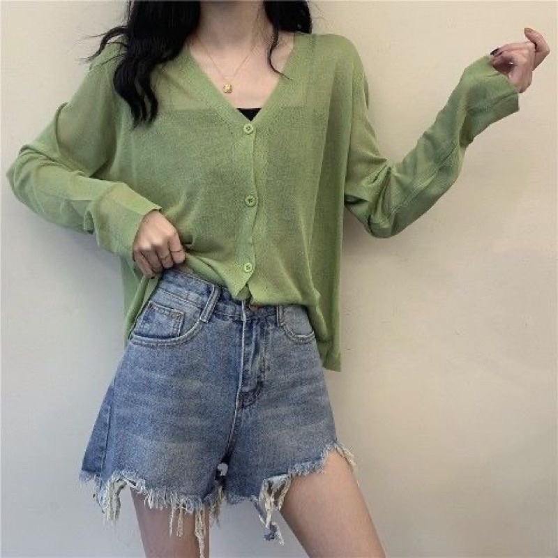 Áo Khoác Cardigan Dệt Kim Thời Trang Mùa Hè Cho Nữ