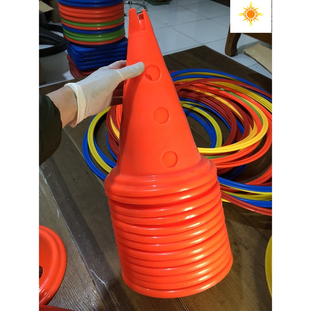 Chiếc Nấm tập chiến thuật, Marker, cone chơi thể thao Bóng Đá Rào Cản Nhựa loại: 23cm, 30cm, 48cm, 50cm
