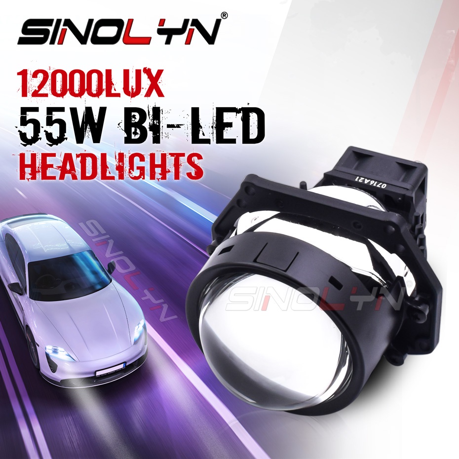 Đèn pha Biled 55W 3.0 tựa lens chiếu Hella 3R 6000K 12000 Lux