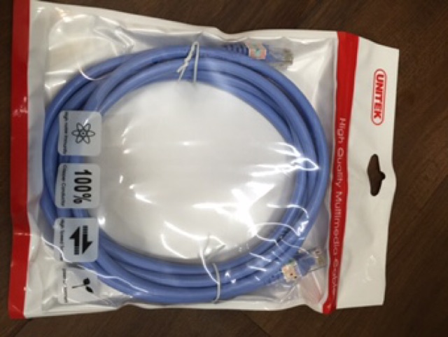 CÁP UTP CAT 6 - 3M UNITEK (Y-C 811ABL) chính hãng